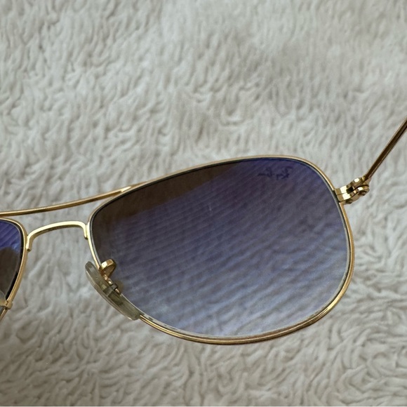 Ray Ban 56014 Pilot Aviator Gradient Sunglasses - Polished Gold / Brown - Picture 10 of 16